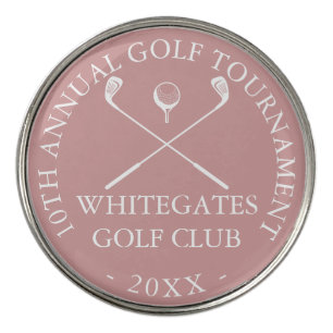 Golf Club Tournament Custom Dusty Rose Pink Golf Ball Marker