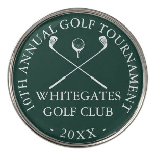 Golf Club Tournament Custom Emerald Green Ball Marker