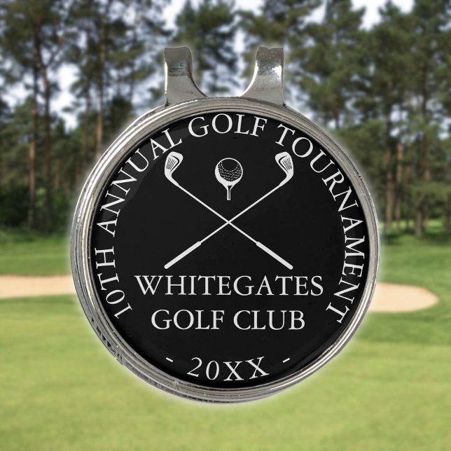 Golf Club Tournament Custom Modern Hat Clip (Golf Club Tournament Custom Modern Golf Hat Clip)