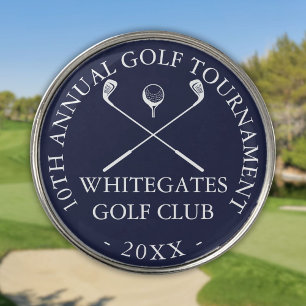 Golf Club Tournament Custom Navy Blue Ball Marker