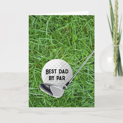 Golf Club with Ball For Birthday  Card