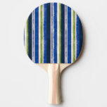 Golf Clubhouse Blue Green Stripes Ping Pong Paddle