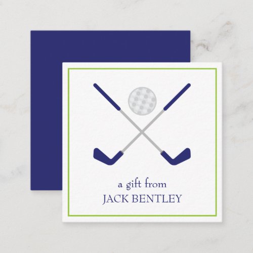 Golf Clubs and Ball Gift Enclosure Cards