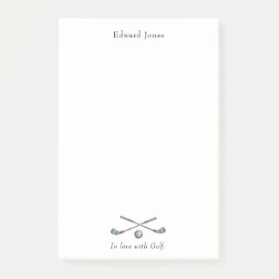 Golf Clubs and ball Golfers Post-it Notes
