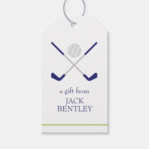 Golf Clubs and Ball Personalized Gift Tags
