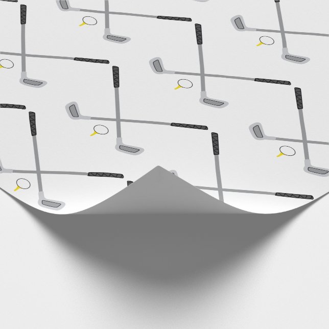 Golf Clubs and Ball Wrapping Paper (Corner)