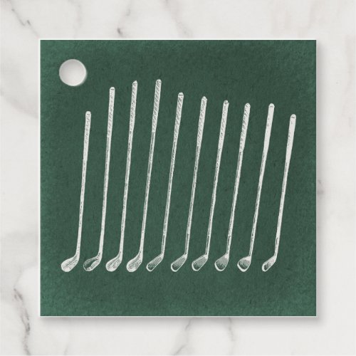Golf Clubs Antique Golfing Art Vintage Green Style Favor Tags