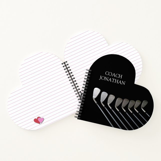 Golf Clubs Art Golf Coach Name For Golf Players Notebook (Inside)