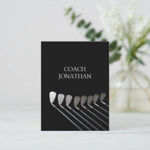 Golf Clubs Art Golf Coach Name For Golf Players Postcard
