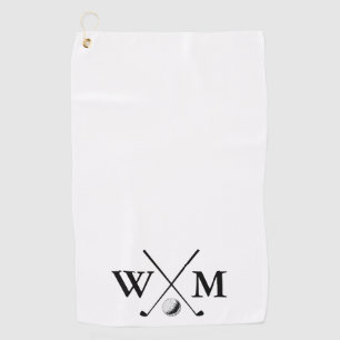 Golf Clubs Ball Personalized Monogram Initial Gift Towel