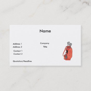 Golf Clubs Business Card by sports_shop at Zazzle