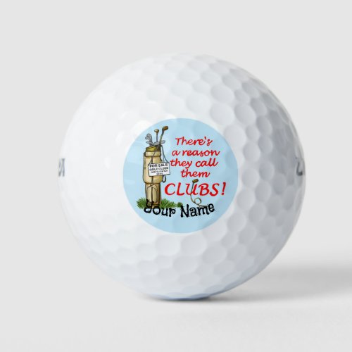 Golf Clubs custom name Golf Balls