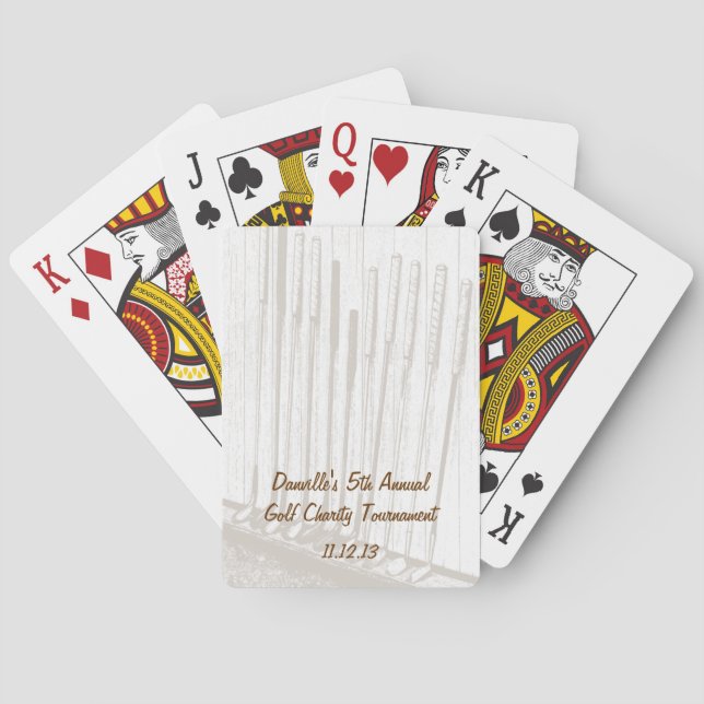 Golf Clubs Custom Playing Cards (Back)