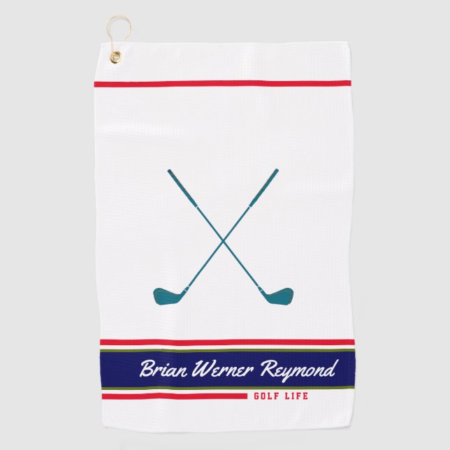golf clubs / golfplayer name towel (Front)