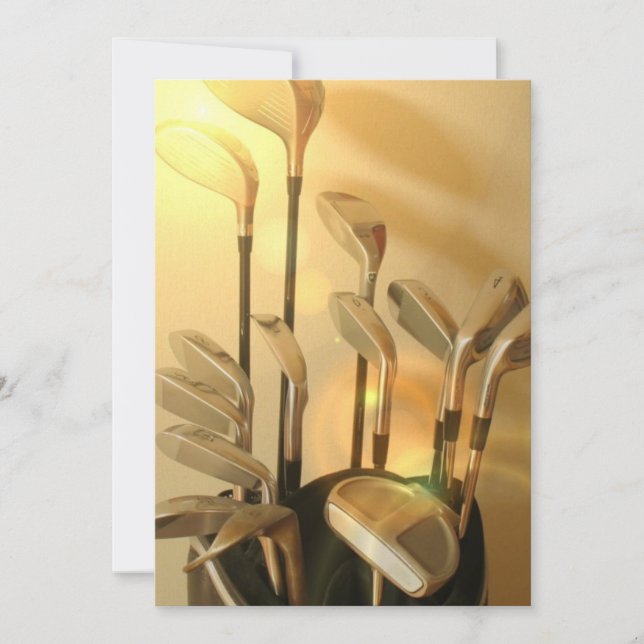 Golf Clubs in Bag Invitation (Front)