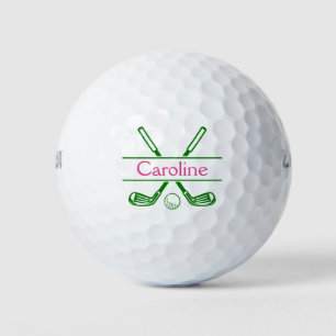 Golf Clubs Monogram Green Golf Balls