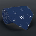 Golf Clubs Monogrammed Initials Navy and White Neck Tie<br><div class="desc">Elevate his style on and off the golf course with our Novelty Golf Club Tie featuring a unique design of two golf clubs in mid-swing, accompanied by the sophistication of monogrammed initials. This distinctive tie is more than just an accessory; it's a statement piece for the golf enthusiast in your...</div>