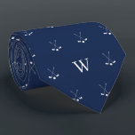 Golf Clubs Monogrammed Initials Navy and White Neck Tie<br><div class="desc">Elevate his style on and off the golf course with our Novelty Golf Club Tie featuring a unique design of two golf clubs in mid-swing, accompanied by the sophistication of monogrammed initials. This distinctive tie is more than just an accessory; it's a statement piece for the golf enthusiast in your...</div>
