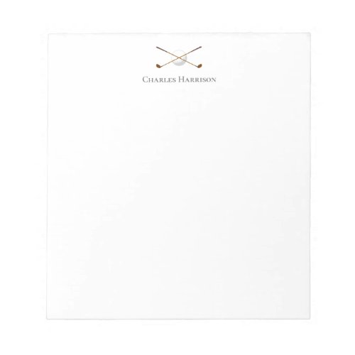 Golf Clubs  Notepad