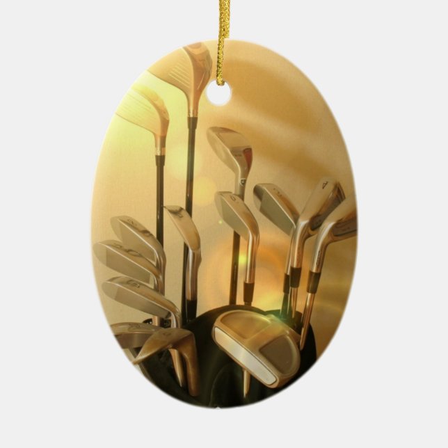 Golf Clubs Ornament (Front)