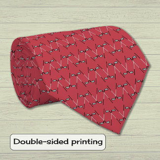 Golf clubs pattern red neck tie
