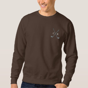 Golf Clubs Personalized Embroidered Sweatshirt