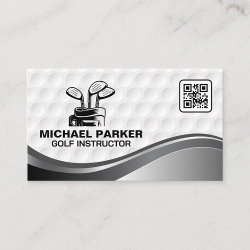 Golf Clubs  QR Code Business Card