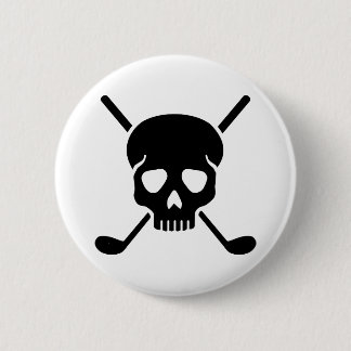 Golf clubs skull button