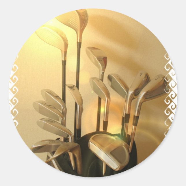 Golf Clubs Sticker (Front)