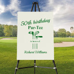 Golf Clubs Themed Par Tee 50th Birthday Party Foam Board<br><div class="desc">"Celebrate his 50th Birthday with a Golf-Themed Bash!" Make your 50th birthday party unforgettable with our delightful "50th Birthday Par-Tee" Welcome sign. Set against a light background, these napkins feature a whimsical twist on the golf theme, with a central graphic of golf clubs highlighting the event details. Customization is straightforward,...</div>