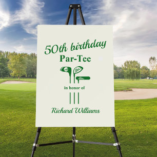 Golf Clubs Themed Par Tee 50th Birthday Party Foam Board
