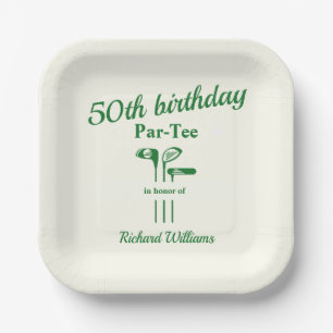 Golf Clubs Themed Par Tee 50th Birthday Party Paper Plates
