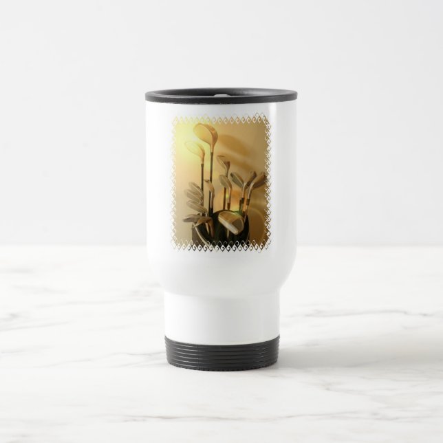 Golf Clubs Travel Mug (Center)