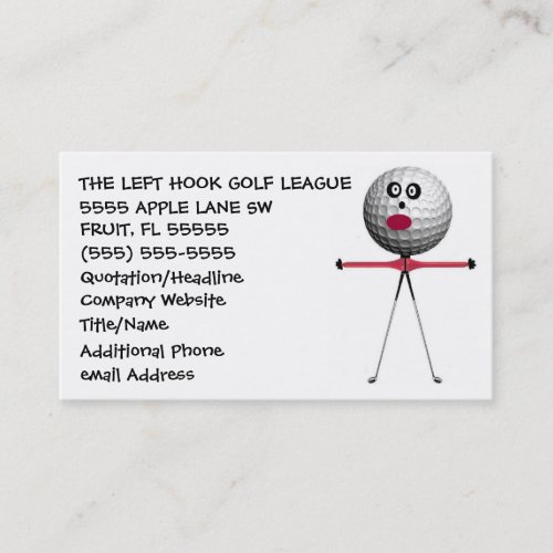 Golf Coach Business Card Templates