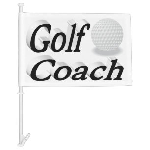Golf Coach Car Flag