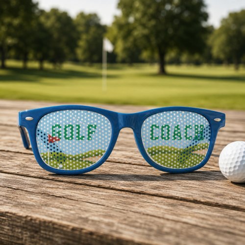 Golf Coach Fun Retro Sunglasses
