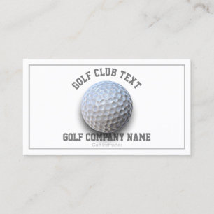 Golf Coach Illustration for Lessons and Clubs Business Card