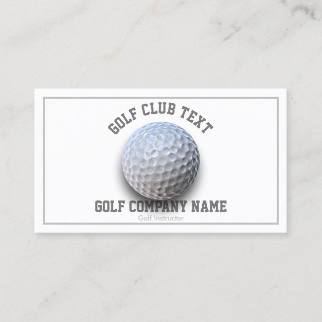 Golf Coach Illustration for Lessons and Clubs Business Card