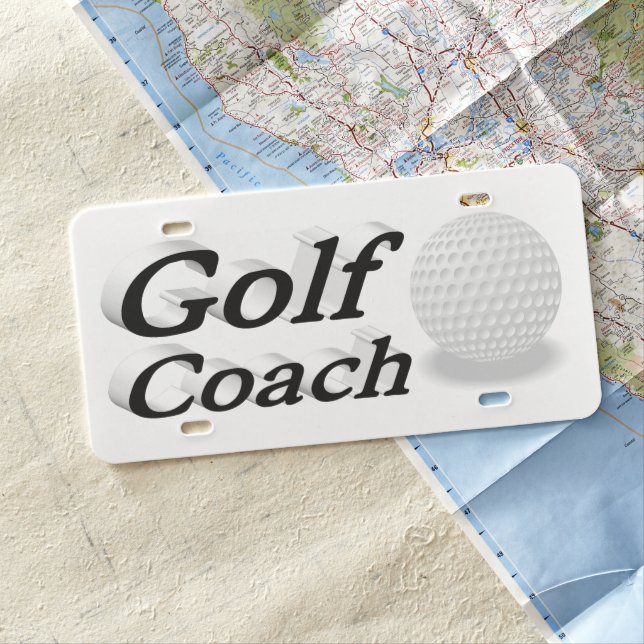 Golf Coach License Plate (In Situ)