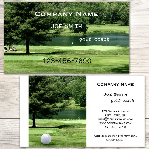 Golf Coach or Instructor Business Card