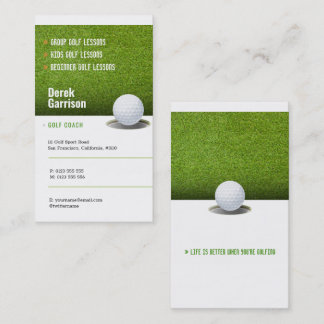 Golf Coach | Professional Golf Instructor Lesson Business Card