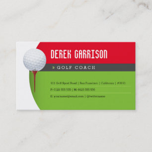 Golf Coach Professional Golf Instructor Lesson Business Card
