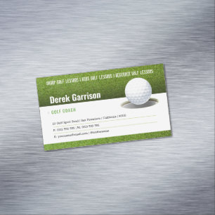 Golf Coach Professional Golf Instructor Lesson Business Card Magnet