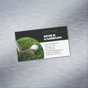 Golf Coach Professional Golf Instructor Lesson Business Card Magnet