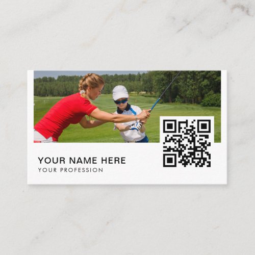 Golf Coach QR Code  Business Card