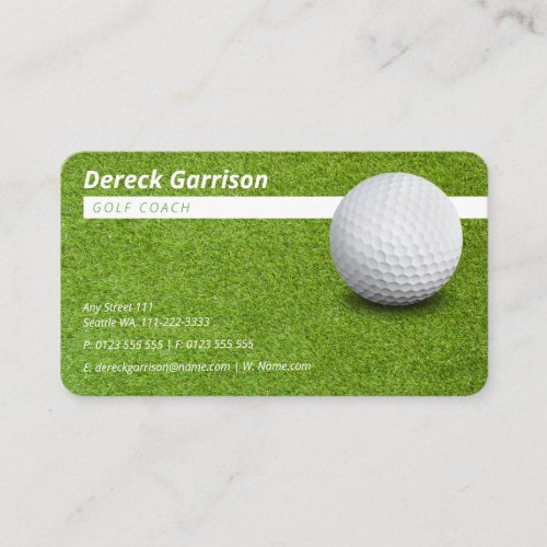 Golf Coach  Sport Business Card