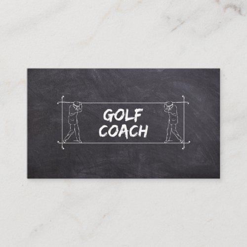 Golf Coach Teacher Lessons Instructor Instruction  Business Card