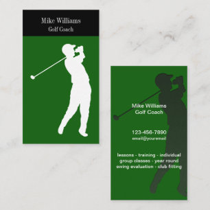 Golf Coach Theme Business Cards