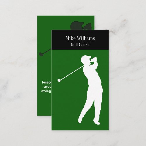 Golf Coach Theme Business Cards