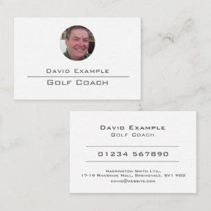 Golf Coach with Photo of Holder Business Card